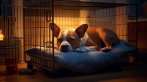 Should dogs sleep in crate overnight?